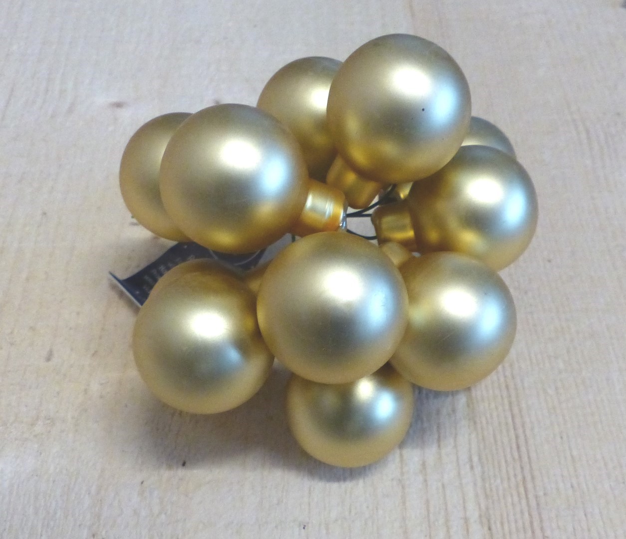 Kerstballetjes glasballetjes goud mat - Warentuin Mix