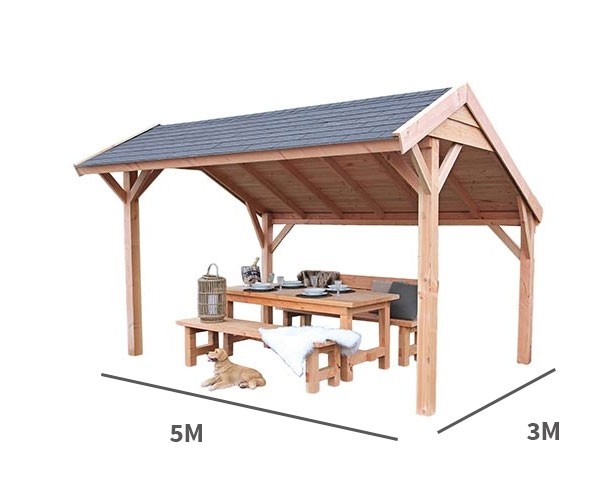 Kapschuur Landleven 500 x 300 cm incl dakbedekking