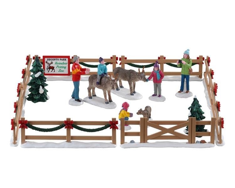 Reindeer petting zoo, set of 17 LEMAX